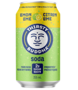 Thirsty Buddha Low-Sugar Prebiotic Soda Lemon Lime