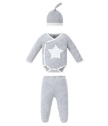 Earth Baby Outfitters Bamboo Newborn Set Grey Stars