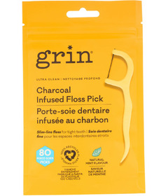 Grin Ultra Clean Charcoal Infused Adults Floss Picks