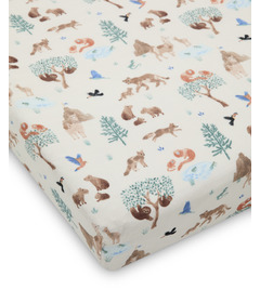 Loulou Lollipop Muslin Fitted Crib Sheet Llama Adventures