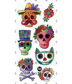 PiCO Temporary Tattoos The Cool Calaveras