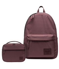 Herschel Supply Classic XL Backpack & Lunch Box Huckleberry Diamond Bundle