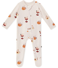 Kyte BABY Zippered Footie Pumpkin Spice Latte
