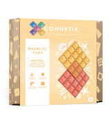 Connetix Tiles Magnetic Tiles Base Plate Pack Pastel Lemon and Peach