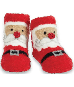 Mud Pie Chenille Santa Socks