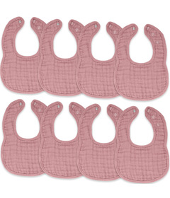 Comfy Cubs Muslin Bibs Pack Mauve