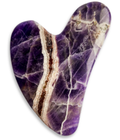 Happy Amethyst Gua Sha Heart