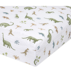 Aden + Anais Crib Sheet Dino Jungle