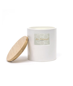 Green Ash Decor Ceramic Candle Au Natural Unscented