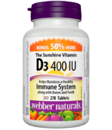 Webber Naturals Vitamine D3, 400 IU