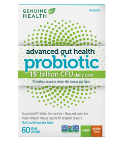 Genuine Health Advanced Gut Health Probiotic 15 Billion CFUs