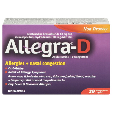 Buy Allegra-D Allergies + Nasal Congestion At Well.ca | Free Shipping ...