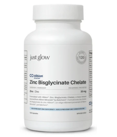 Just Glow Albion Zinc Bisglycinate Chelate 30mg