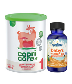Capricare Goat Milk Infant Formula & Nordic Naturals Baby's D3 Bundle