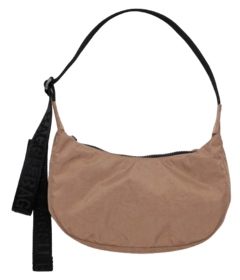 BAGGU Small Nylon Crescent Bag Cocoa
