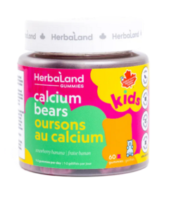 Herbaland Kids Calcium Bears Gummies Strawberry Banana