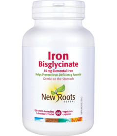 New Roots Herbal Iron Bisglycinate 35mg Elemental Iron