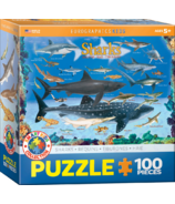 Eurographics 100 Piece Puzzle Sharks