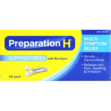 Preparation H Suppositories with Bio-Dyne Preparation H Suppositories with Bio-Dyne