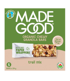 image of MadeGood Organic Chewy Granola Bars Trail Mix with sku:335347