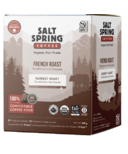 Café Salt Spring Café torréfié français 100% compostable Torréfaction la plus foncée Dosettes de café