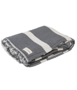 One Wednesday Oversized Muslin Throw Dark Grey