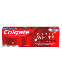 image of Colgate Optic White Stain Fighter Whitening Toothpaste Clean Mint  with sku:190813