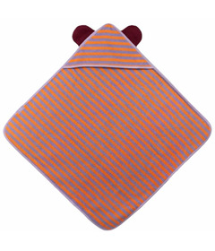 QUUT Cotton Hooded Towel Lavender Bear