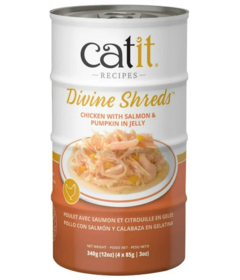 Catit Divine Shreds Chicken with Salmon & Pumpkin in Jelly