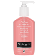 Neutrogena nettoyant anti-acnéique sans huile, nettoyant pour le visage au pamplemousse rose