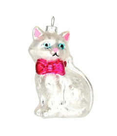CHIVE Kitty with Bow Ornament