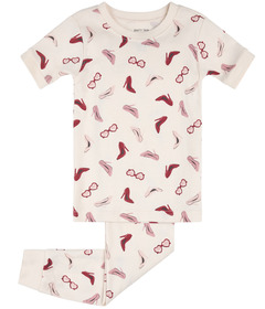 Petit Lem Short Sleeve PJ Set Dress Up Print on Blush Light Pink
