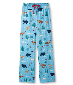 Hatley Little Blue House Women's Jersey Pajama Pants Winter Wonderland