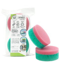 Universal Stone World's Best Double Duty Sponges Pink & Green