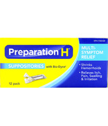 Preparation H Suppositories with Bio-Dyne 