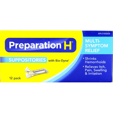 Preparation H Suppositories with Bio-Dyne Preparation H Suppositories with Bio-Dyne