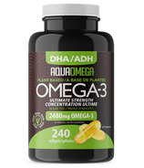 Aqua Omega DHA à base de plantes Oméga-3 Capsules Taille de la famille