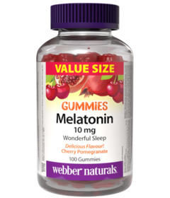 Webber Naturals Melatonin Gummies 10mg Cherry Pomegranate