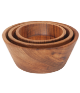 Danica Studio Teak Wood Pinch Bowls Set