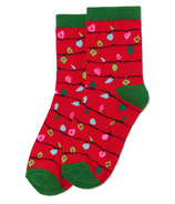 Little Blue House by Hatley Kid's Crew Sock Red Northern Lights