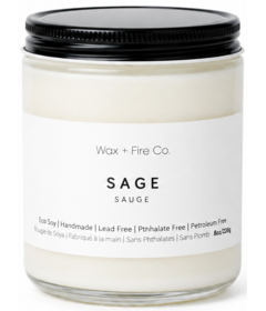 Wax + Fire Soy Candle Sage