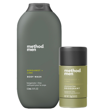 method Men Bergamot + Lime Aluminum Free Deodorant and Body Wash Bundle method Men Bergamot + Lime Aluminum Free Deodorant and Body Wash Bundle