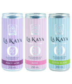 image of La Kaya Dealcoholized Wine Single Serve Can Variety Bundle with sku:317337