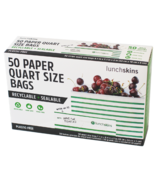 Lunchskins Sealable Paper Quart Bags Stripe