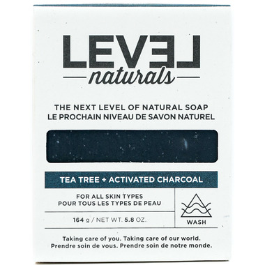 Level Naturals Soap Bar Tea Tree + Activated Charcoal Level Naturals Soap Bar Tea Tree + Activated Charcoal