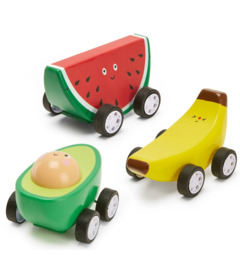 image of Kikkerland Fruit-Fun Pullback Cars with sku:313237