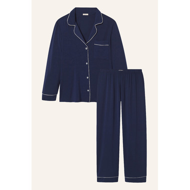 Acheter Eberjey Gisele The Modal Long PJ Set Navy & Ivory à Well.ca ...