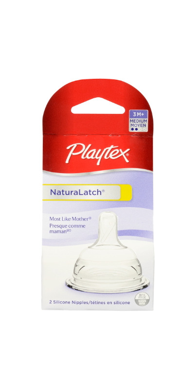 Pack of 3 Playtex Natural Shape Fast Flow Silicone Nipples 2 Count 
