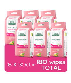 Aleva Naturals Bamboo Baby Hand 'n' Face Wipes Economy Pack