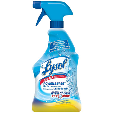 Lysol Power & Free Bathroom Cleaner With Hydrogen Peroxide Spray Lysol Power & Free Bathroom Cleaner With Hydrogen Peroxide Spray